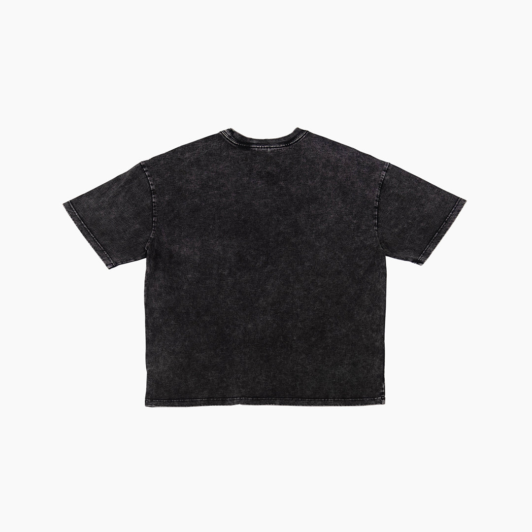 "HOOD" Washed Tee | Black