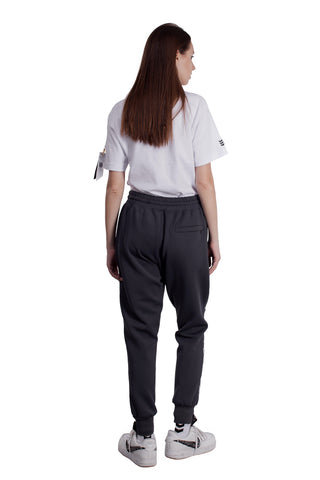 REFLECTIVE EMBLEM LINE TRACK PANTS | GRAY - SALES